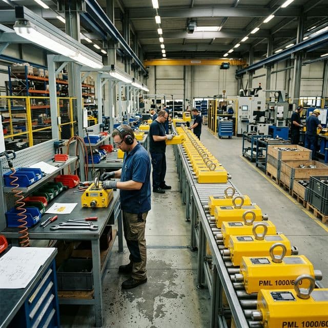 LiftMagnetics factory production line.